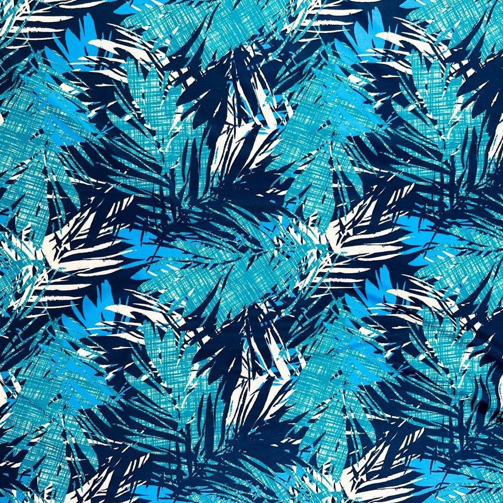 FREE SHIPPING Stretch Fabric Fancy Leaves Print 60″wide Swimsuit Spandex By Yard