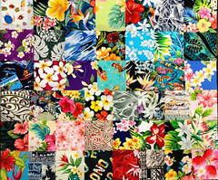 45 Precut 6×6 NO Duplicate 100% Cotton Hawaiian Fabric 4 Small Projects/Quilting