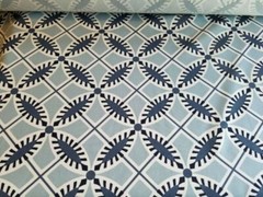 Serena & Lily Sierra tile blue print outdoor uv resistant fabric buy the yard