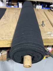 Charcoal Black POLARTEC Power Grid FR Flame Resistant Fleece Fabric