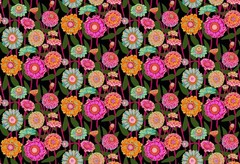 1/2 Yard Fabric – Jumpstart | Zinna Show – Berry by Anna Maria Textiles