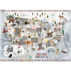 31.5″ X 44″ Panel United States of America East to West Cotton Fabric D479.63