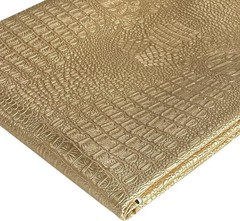 Crocodile Pattern Faux Leather Fabric 36″X54″ Marine Vinyl Soft Alligator Skin S