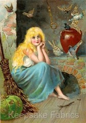Cinderella Vintage Fairy Tale Quilt Block Multi Szs FrEE Shipping (2A