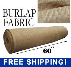 Natural Jute Burlap Fabric – 60″ Wide – #6060 – Yard & Bolt – Buy More/Save More