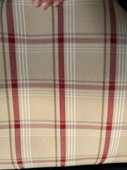 Beige Tan GTI Plaid Car Upholstery Fabric – VW Golf MK7- 3mm Foam – 59″ – 150cm