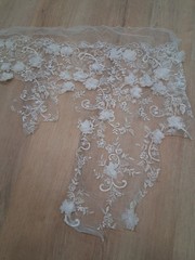 Satin and Lace Fabric Remnants for Dress Making and Doll Clothes. LOT