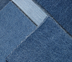 Denim Fabric Squares 4.5 inch Lot of 50 100% Cotton Blue Jean Quilt Craft Sew