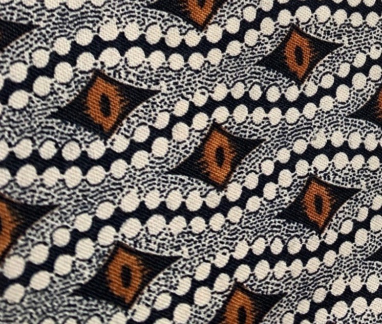 The Empire Collection Fabric Rose Studios 1/2 yard x 44″ Black Brown Geometric