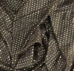 3 Yard Gold Black Shiny Two-Tone Knit Confetti Dot Sequins Fabric 44” Wide