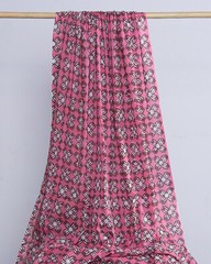 By The Yard Natural Cotton Hand Block Printed Fabric Women Girls Dress Fabric
