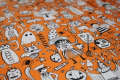 CUTE HALLOWEEN Kids Fabric FAT QUARTER 18″ x 22″ {100% COTTON} Trick or Treat