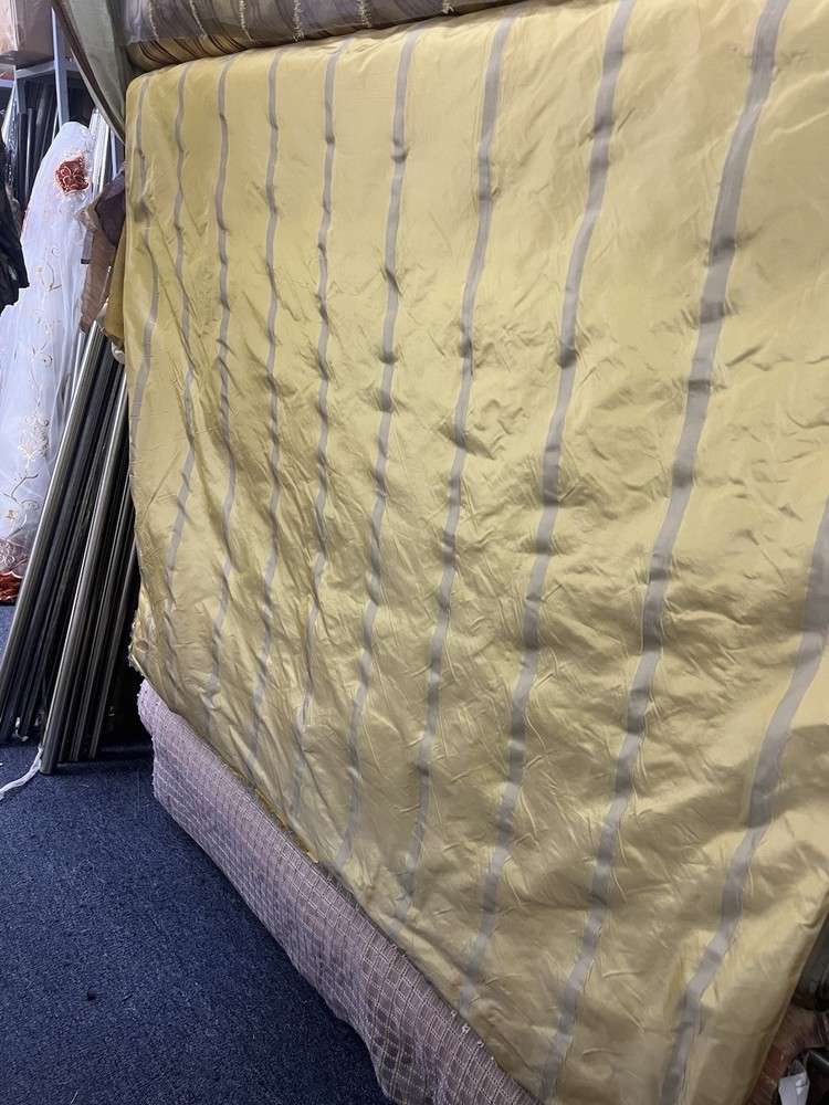 Striped TAFFETA Silk . 100% silk. Sold By the yard.
