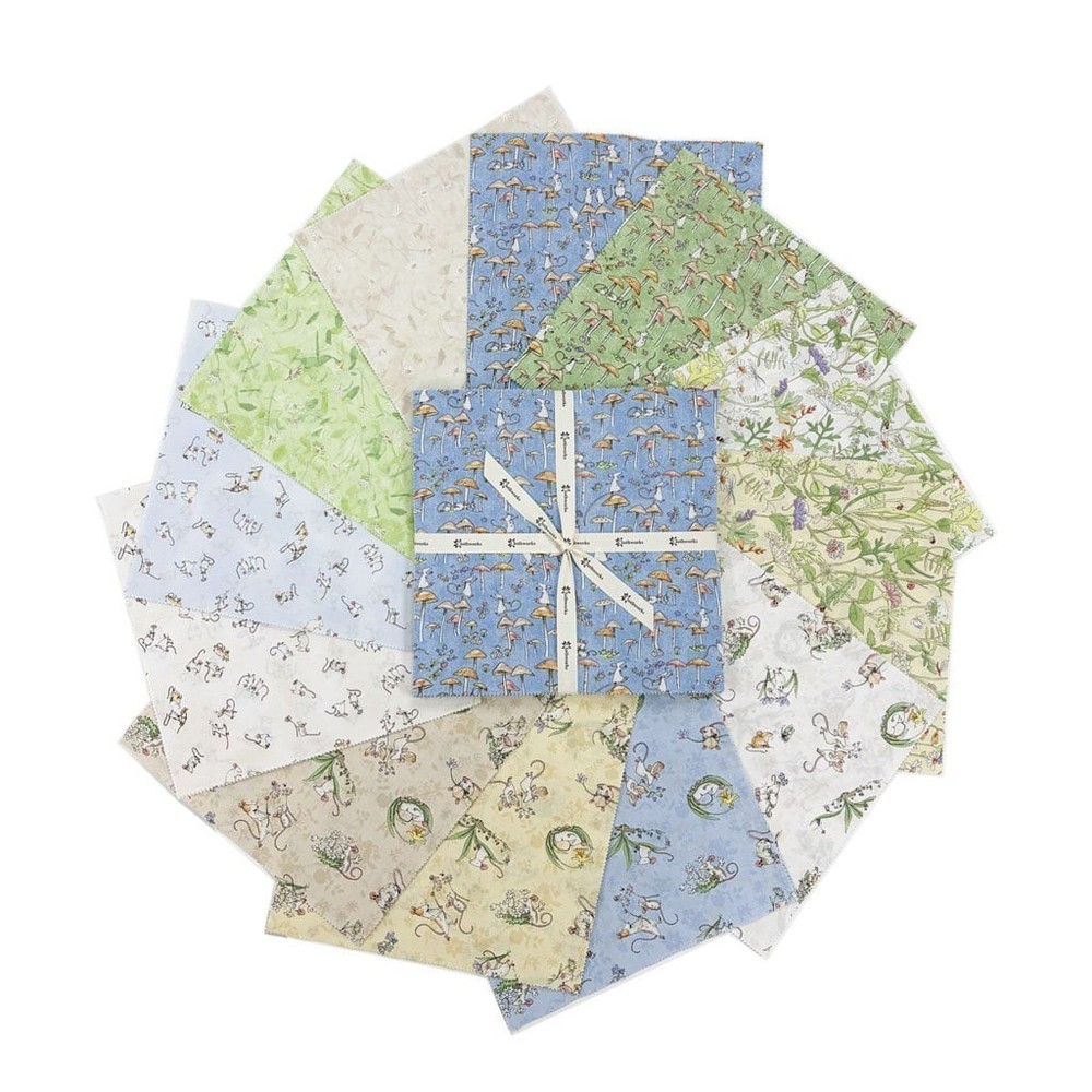 Mouseplay | 5″ Charm Pack by Anita Jeram by Clothworks | 42 pcs