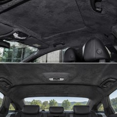 Black Suede Headliner Fabric w Adhwsive for Car Auto Headliner & Trim 98″ × 60″