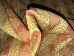 Quadrille China Seas Bijou Stripe Melon Green Fabric 5060-05 (1 Yard Plus)