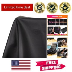 Waterproof Black Lichee Pattern Faux Leather – Durable Upholstery Fabric 54″x36″