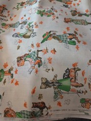 1 3/8 Yds Holly Hobbies Fabric American Greetings Corp By Manes Fabric Co