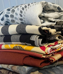 Home Decor Fabric Remnant Bundle-5lbs of large remnants 8 fabrics