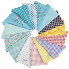 15 PCS Fat Quarters 100% Cotton Fabric Bundles Floral Squares 18×22 Inch
