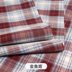50x150cm JK Plaid Polyester Fabric Soft for DIY Skirt Coat Costume Sewing Crafts