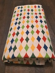 Michael Miller Fabric 2 yds. C-3139 Play Diamond Cotton Blue Green Red Yellow