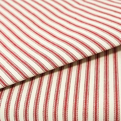 100% Cotton 44/45 Inch Wide Woven Ticking Fabric Quilt Red 5 Yard Precut