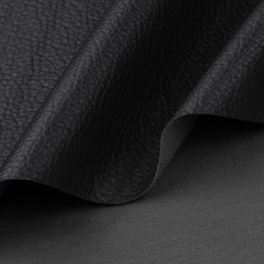 Black Faux Leather Fabric By the Yard Synthetic Repholstery Marine Vinyl for DIY