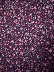 Fabric Lot 3 Yds 42 W Quilt Purple Small Flowers Peter Pan Fabric Cotton Vintage