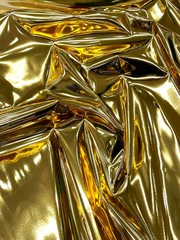 Gold 54″ Wide Upholstery Chrome Mirror Reflective Vinyl Fabric By The Yard