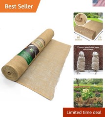 Versatile 60″ x 16′ Natural Jute Fabric Roll – Gardening, Erosion & Decoration