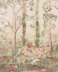 GP & J BAKER CURTAIN FABRIC ‘TALL TREES – SUNSET’ 3 METRES PANEL – KIT KEMP