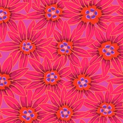 1/2 Yard – Kaffe: From the Archives | Potentilla – Red by Kaffe Fassett