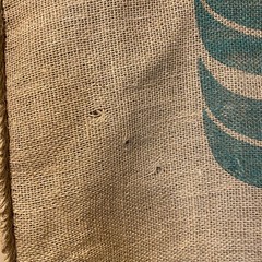 Jute Burlap Coffee Bean Bag Sack Cafes Do Brasil Brazil Vintage Double Sided