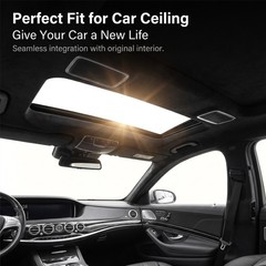 Black Automotive Suede Headliner Fabric with Adhesive Backing Car Replacement