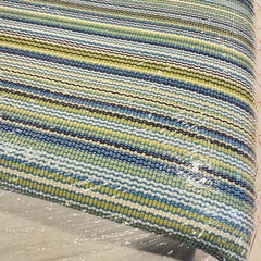 Solarium Blue Stripe Outdoor/UV Fade Resistant Fabric 4 yards 54”