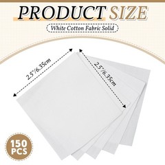 150 Pcs 2.5 X 2.5 Inches Cotton Fabric Squares Precut Quilting Fabric Bundles Mi