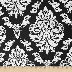 Ottertex® Canvas Waterproof Printed – Medium Black White Damask 62″ Fabric