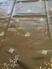 Fabric 37-in x 54-in Shimmery, Heavy, Deep Olive Green