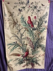 BRUNSCHWIG & FILS GLENRINNES LODGE COTTON HAND PRINT SAMPLE FABRIC 53” x 31”