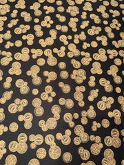 Vintage Buttons By Choice Fabrics ~ By The Yard ~ Bronze