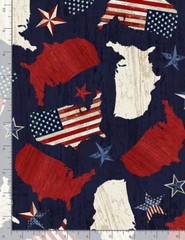 Patriotic Fabric United States USA Country Cotton Timeless Treasures C7045 Yard