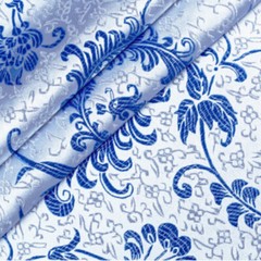 Retro Brocade Fabric Satin Embroidery Flower for Qipao Chinese Wedding Decor DIY