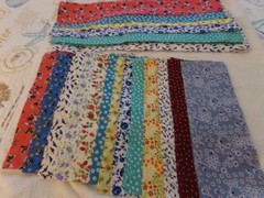 Assorted Precut Fabric Strips – Appprox. 45- Assorted Fabric Designs