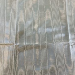 Vintage Celedon Green Moire Wood Grain Fabric Cotton Synthetic Blend 102×49