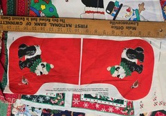 1 lb Vintage Christmas Fabric Remnant Bundle Quilt Craft Sewing Lot fat quarters