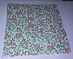 Vintage POINSETTIA Fabric Quilting Squares (23) 4.5″+ (6) 8.5″+ Small Scraps