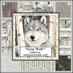 NORTHCOTT, KATHY GOFF, “GRAY WOLF” FABRIC SELECTION