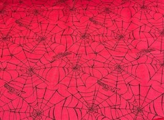 Spiderwebs on Red Fabric by Marvel, Spiderman Webs, Superhero, Novelty, BTHY