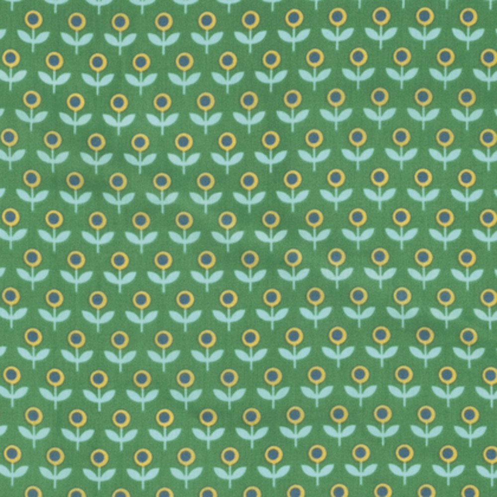 Joel Dewberry VOJD014 Modernist Tulip March Emerald Cotton VOILE Fabric By Yard